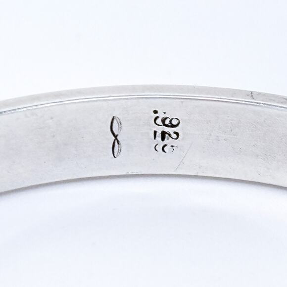 Vintage Sterling Silver 925 6.2mm "UNITY" Engraved Cuff Bracelet 6.75" - Picture 6 of 9